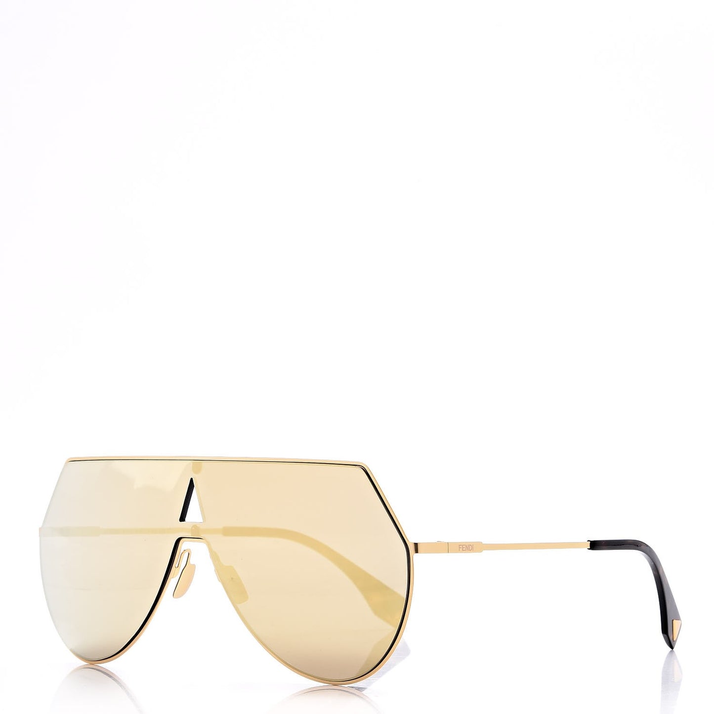 Metal Mirrored Eyeline Sunglasses FF 0193/S Matte Gold