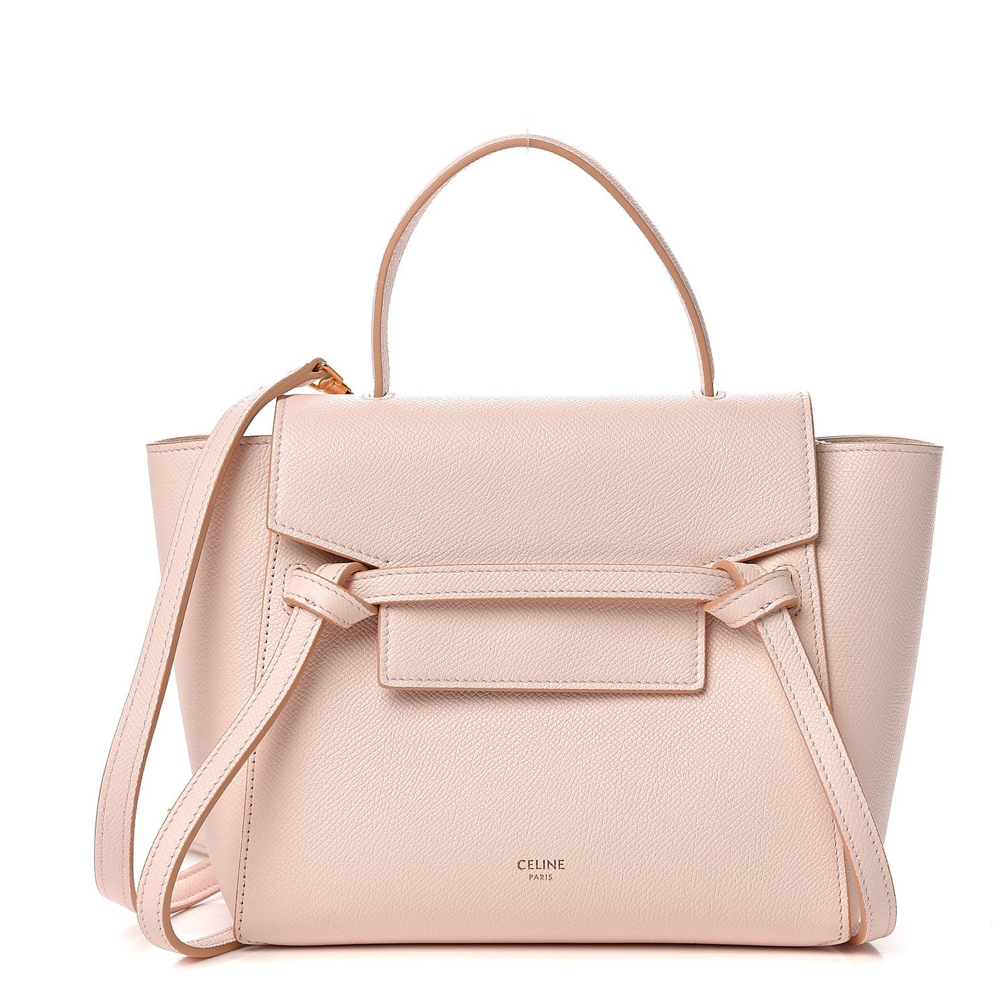 Grained Calfskin Nano Belt Bag Pale Pink