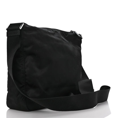 Prada Re-Nylon Vela Saffiano Pocket Double Zip Messenger Bag Black 2 of 9