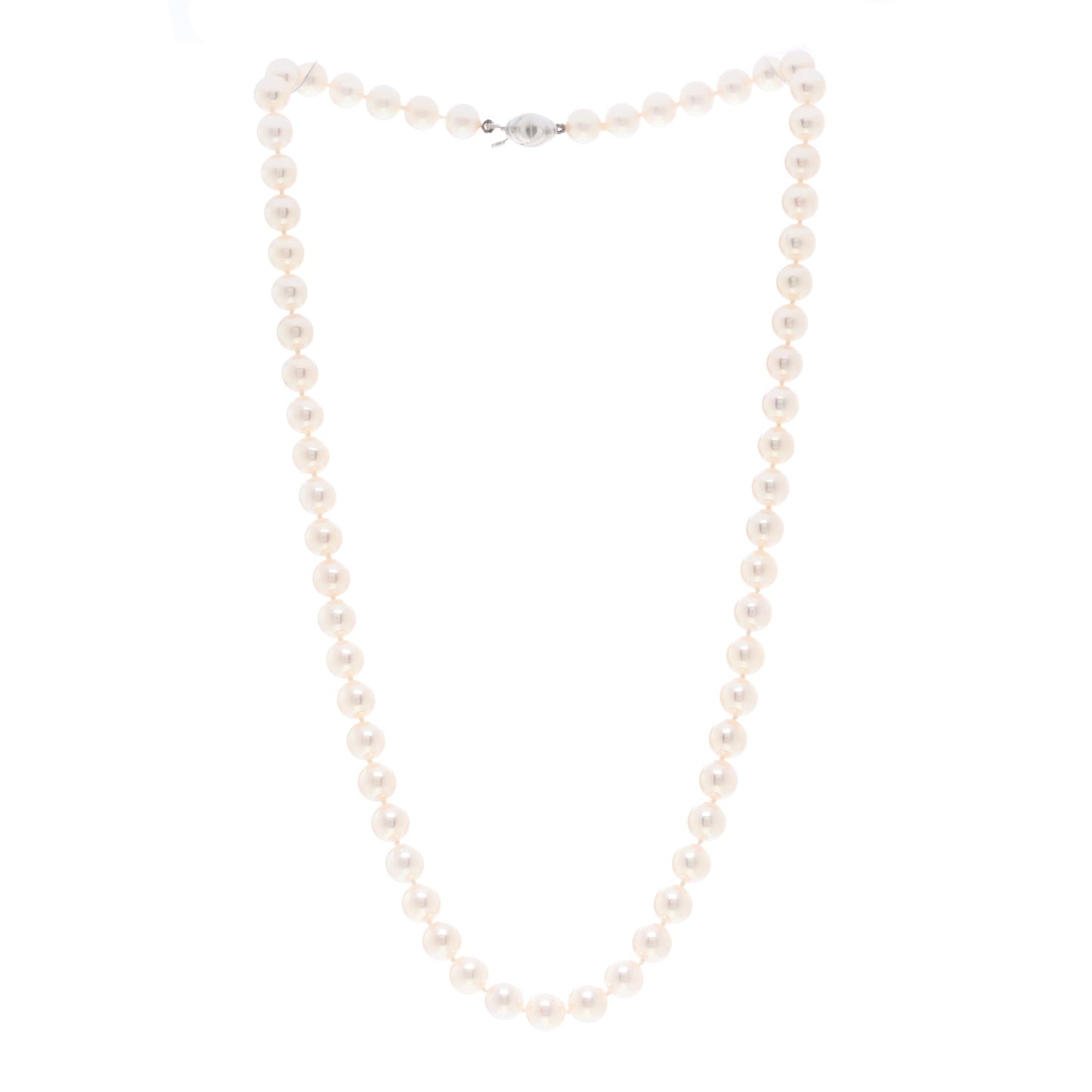 18K White Gold Akoya Pearl 6.5-7mm Signature Strand Necklace