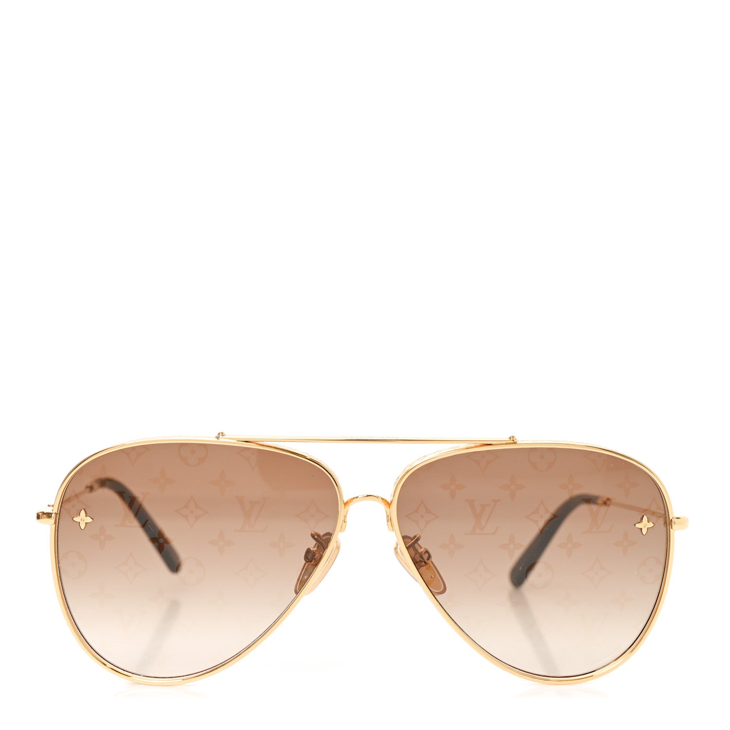 Louis Vuitton Metal The LV Pilot Sunglasses Z1620U Gradient Brown Monogram 2 of 8
