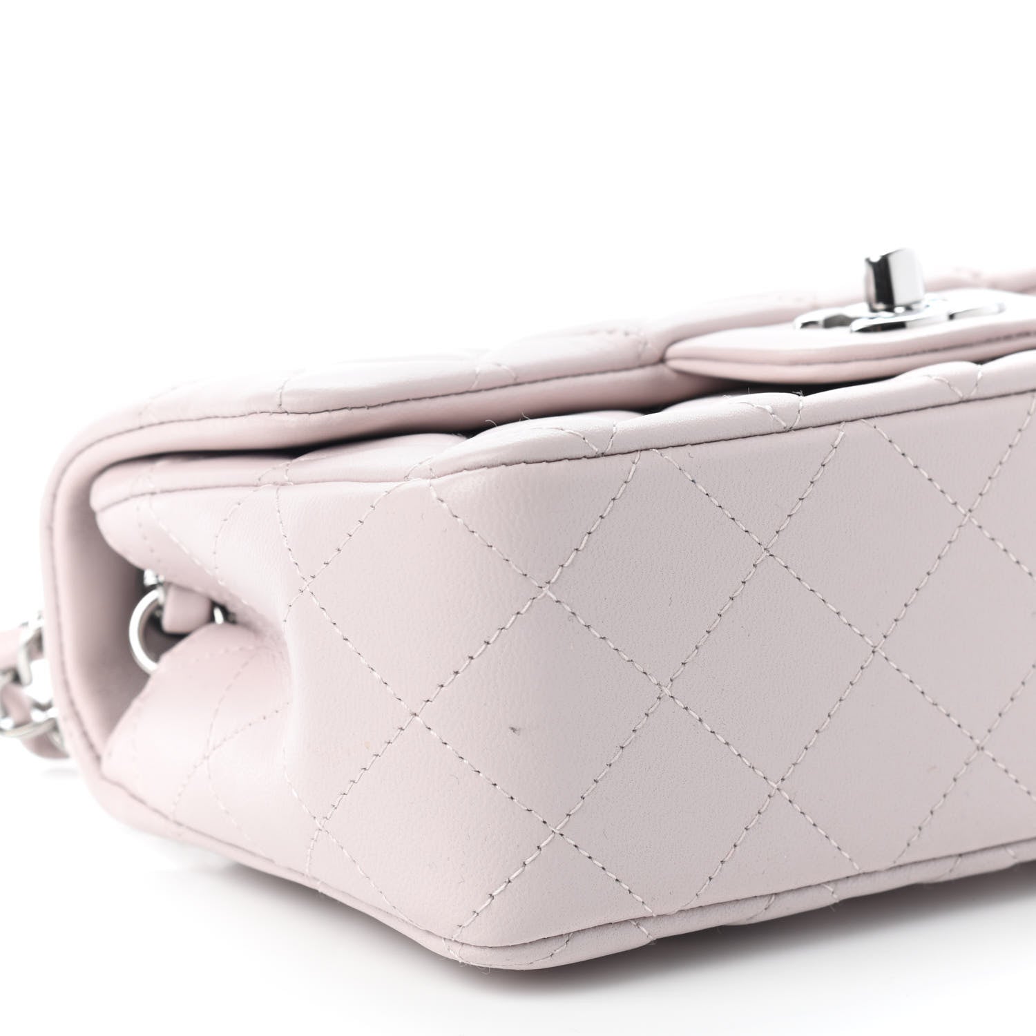 Chanel Lambskin Quilted Mini Rectangular Flap Light Pink 8 of 9