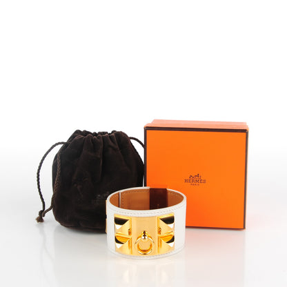 Hermes Epsom Collier de Chien CDC Bracelet S White 7 of 7