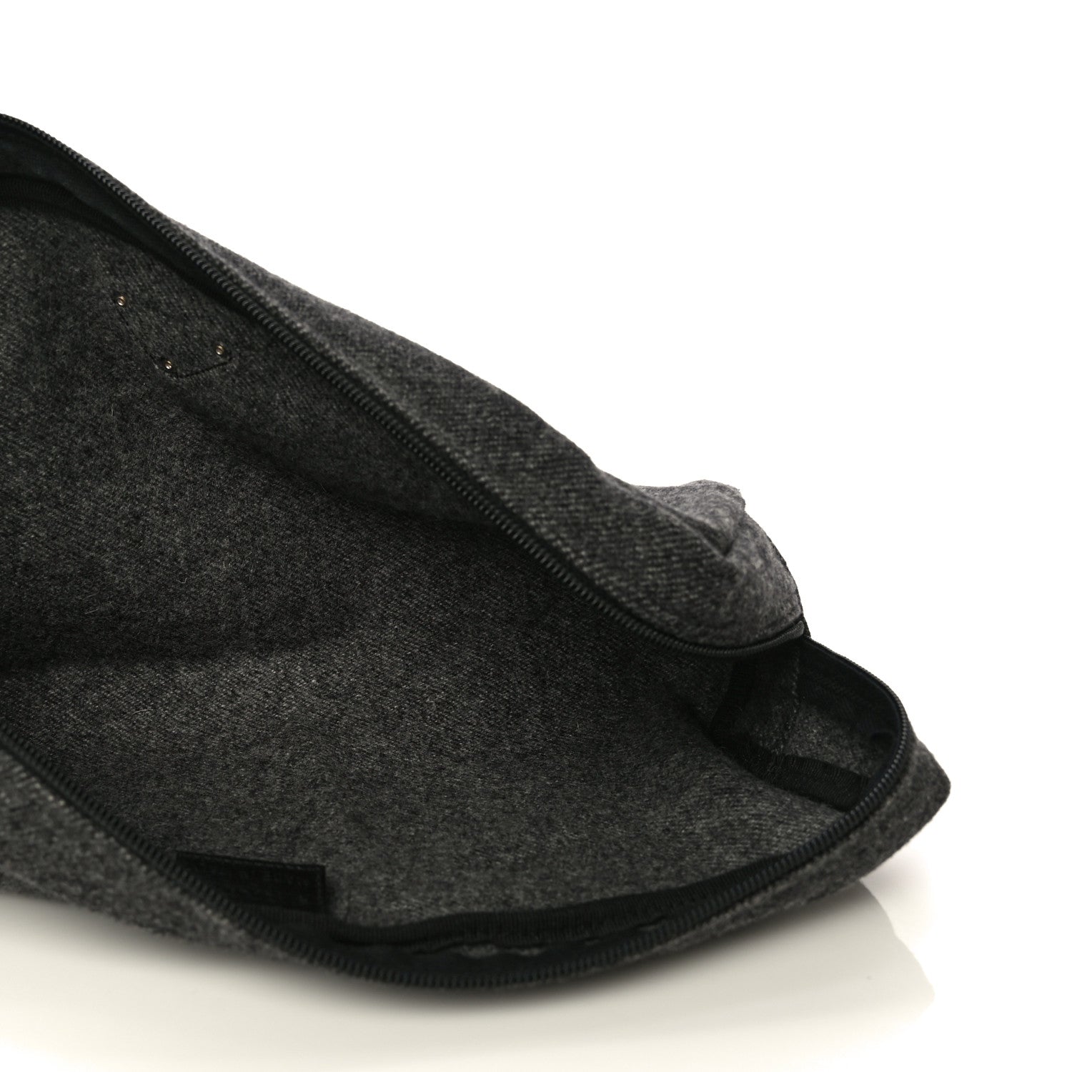 Prada Wool Calfskin Pouch Grey 5 of 11