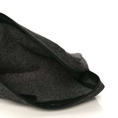 Prada Wool Calfskin Pouch Grey 5 of 11