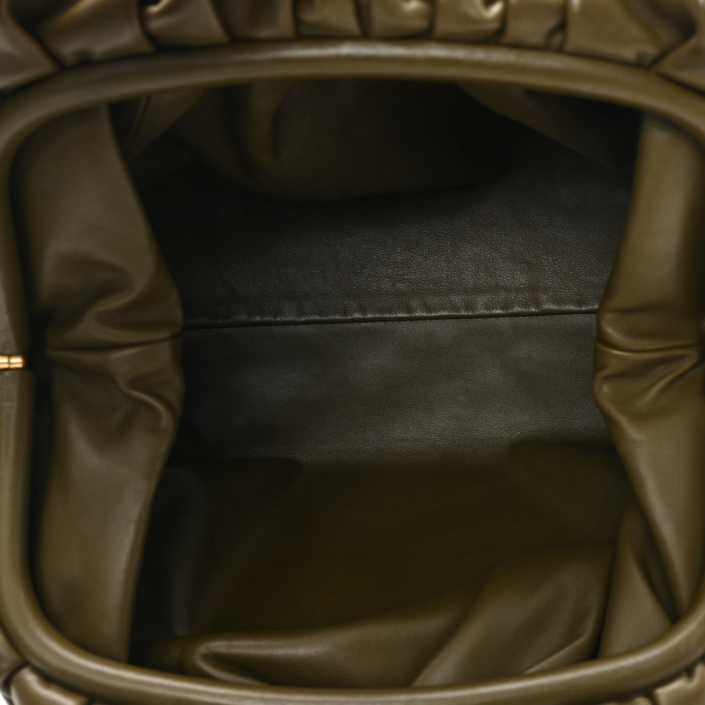Smooth Butter Calf The Pouch Oversized Clutch Kaki Fondent