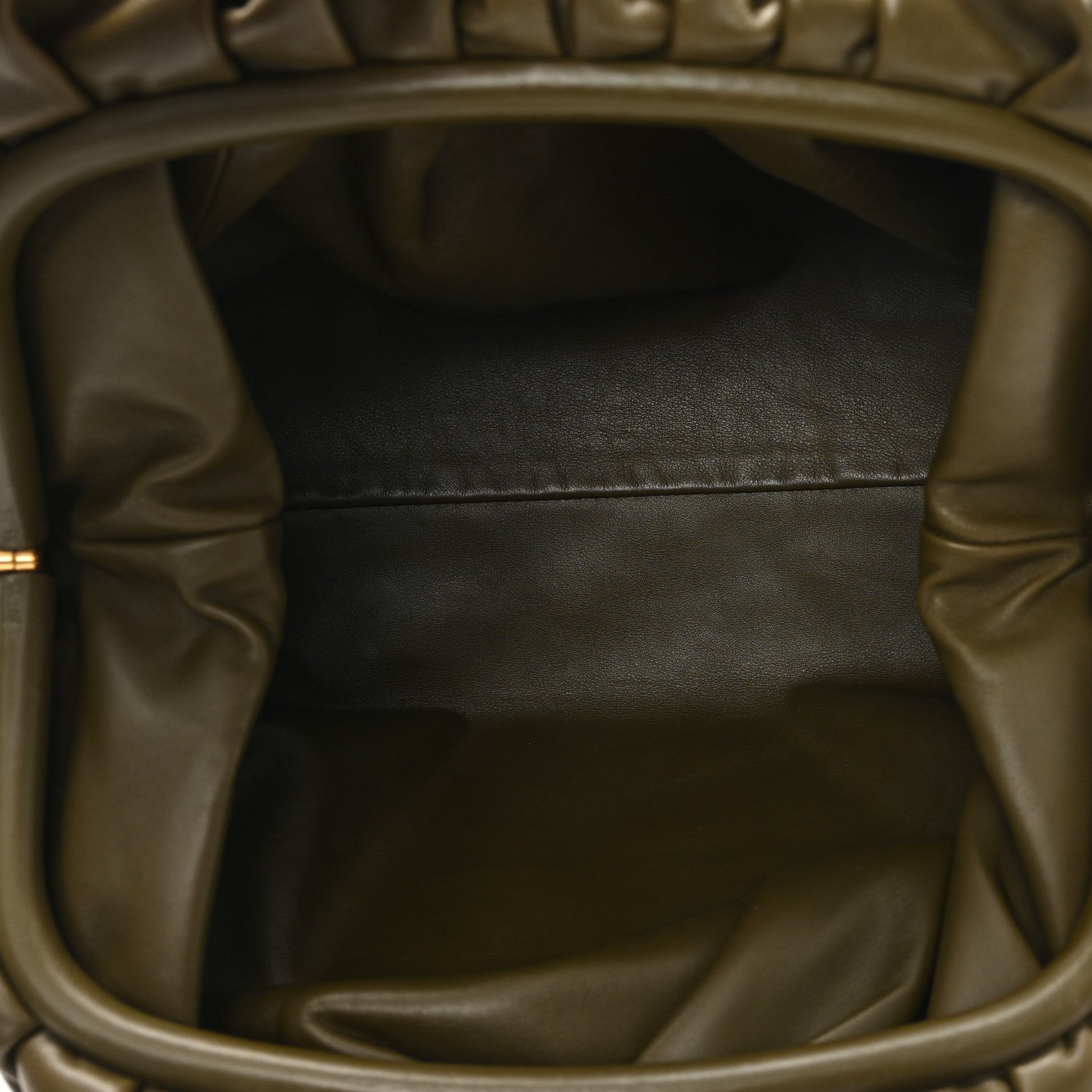 Bottega Veneta Smooth Butter Calf The Pouch Oversized Clutch Kaki Fondent 5 of 8