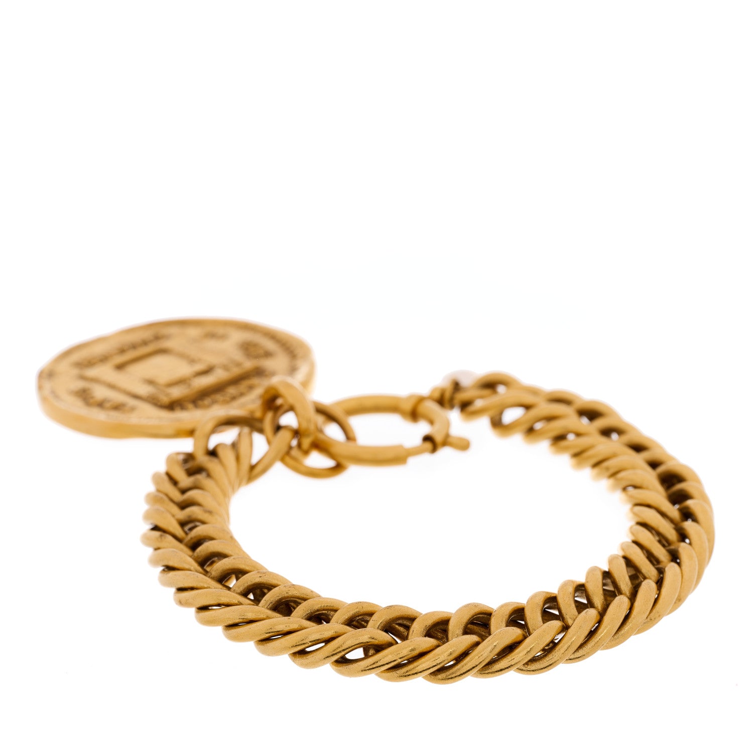 Chanel 31 Rue Cambon Paris Medallion Chain Bracelet Gold 2 of 3
