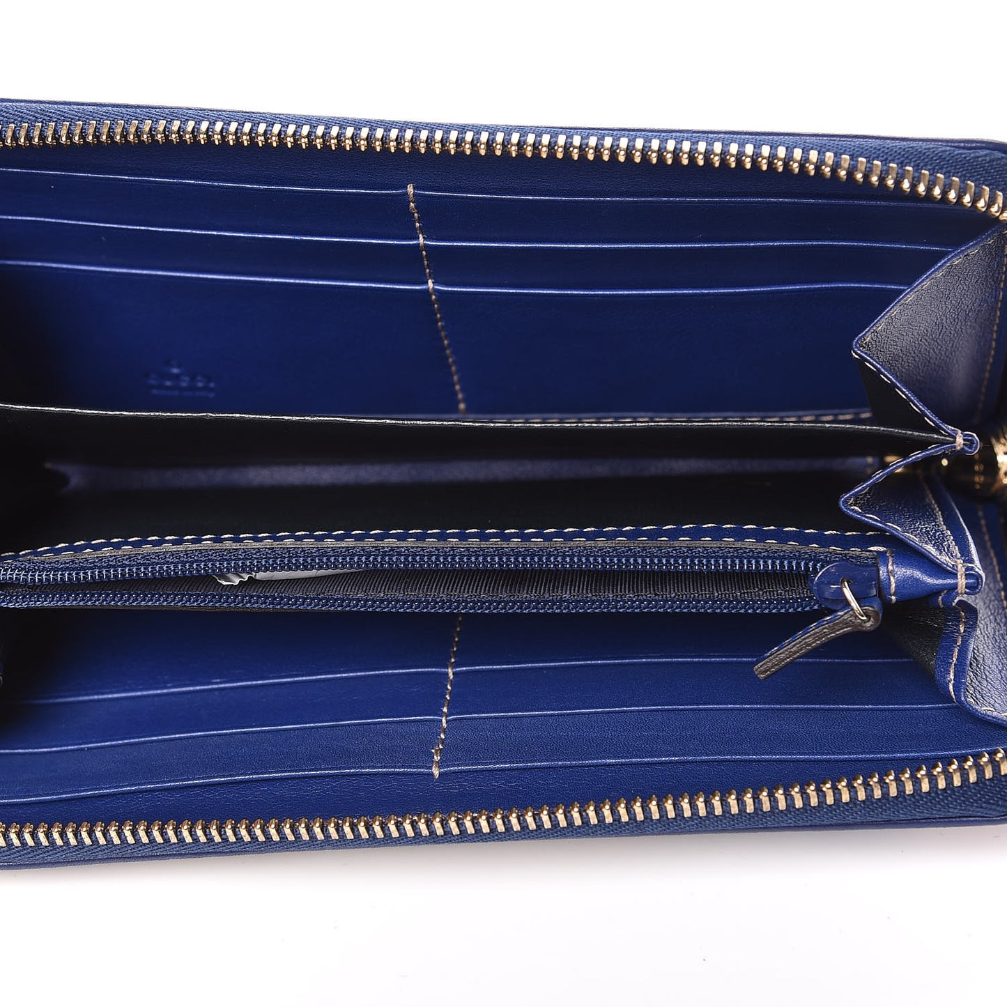 GG Plus Monogram USA Flag Zip Around Wallet Blue