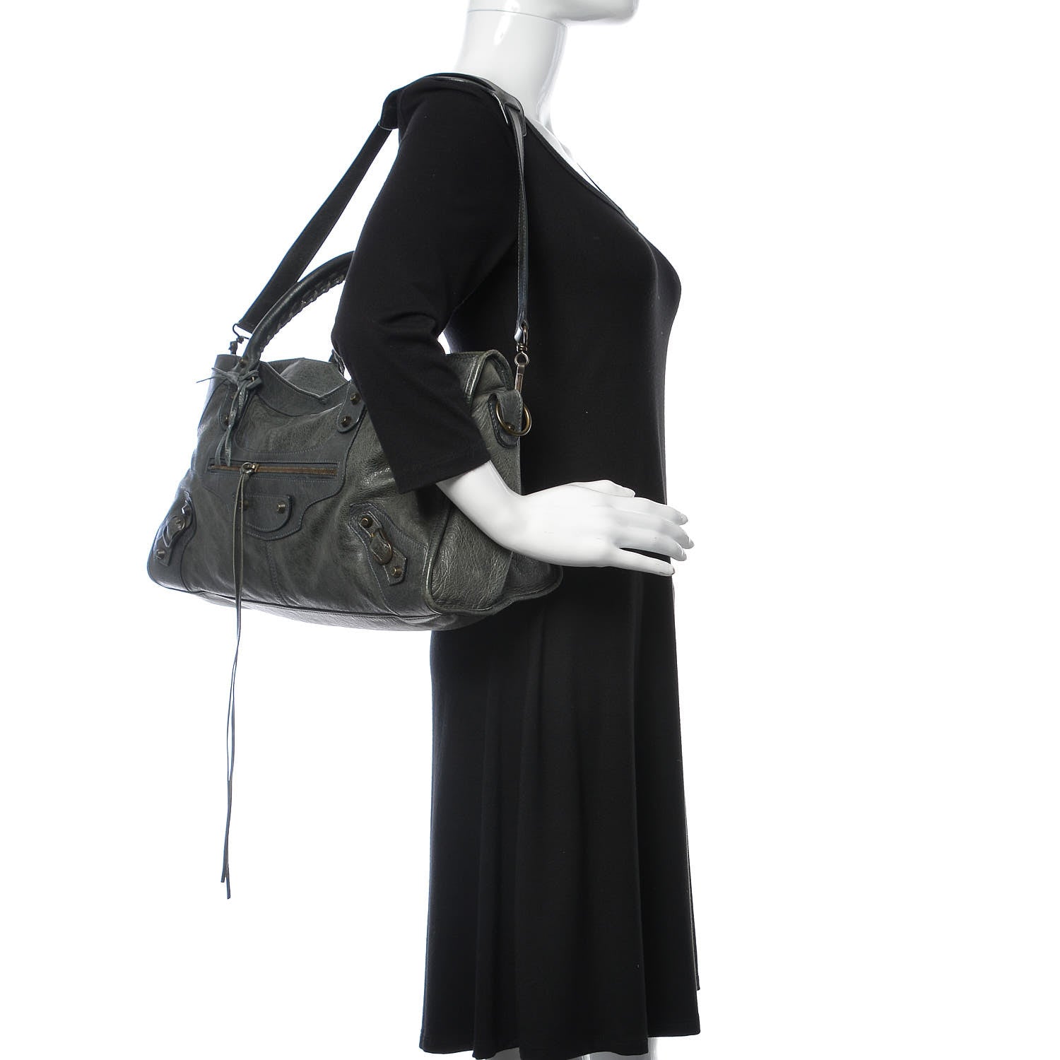 Balenciaga Agneau Classic Hardware Part Time Anthracite 3 of 19