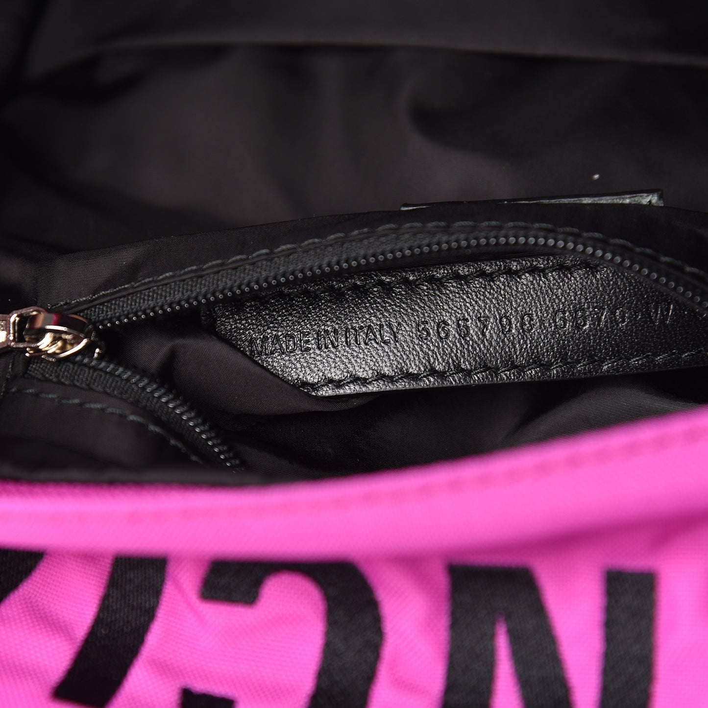 Sport Nylon Logo Embroidered S Wheel Backpack Fuchsia Black