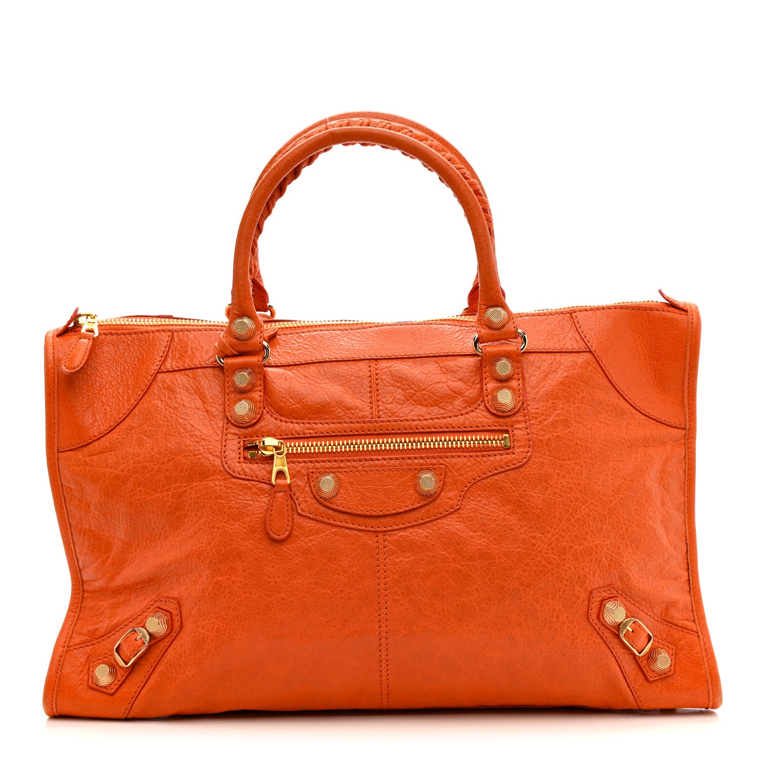Balenciaga Agneau Giant 12 Gold Hardware Work Tangerine 1 of 21