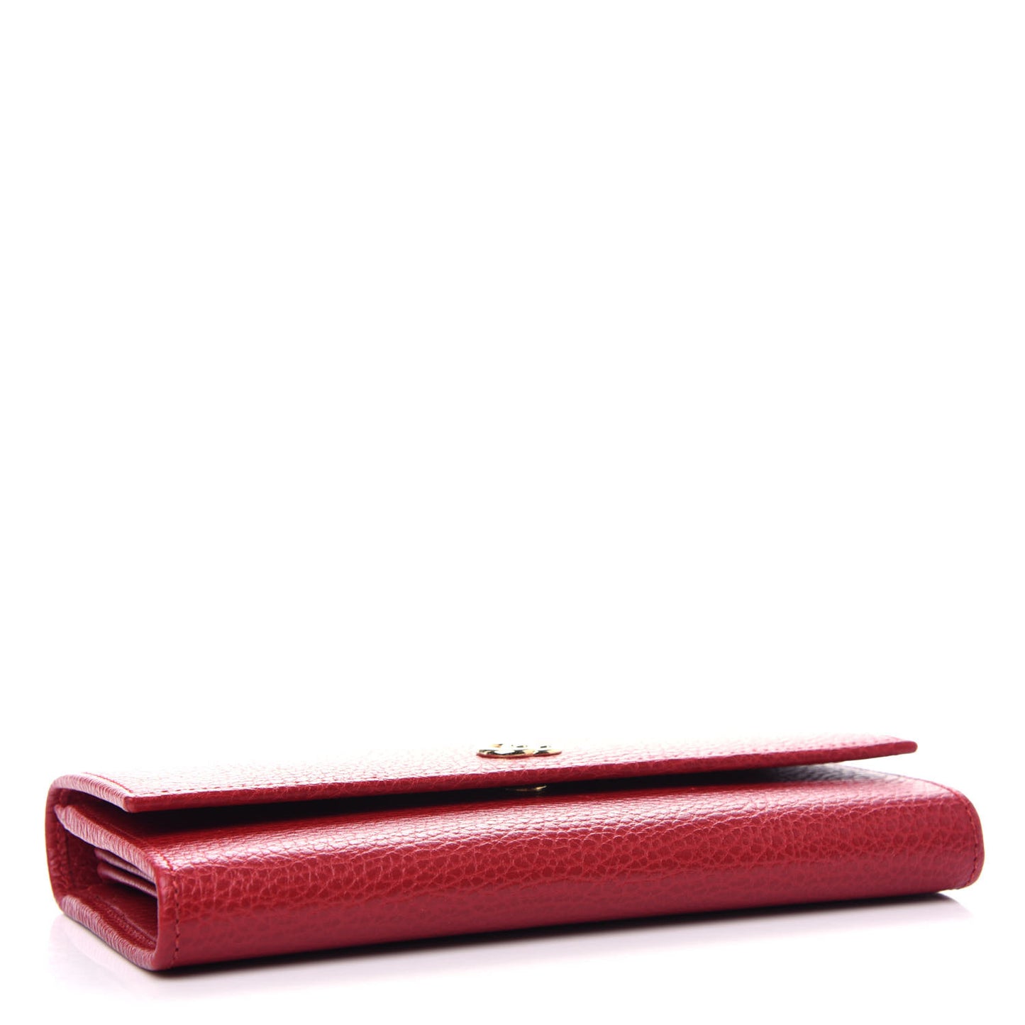 Dollar Calfskin GG Marmont Continental Wallet Hibiscus Red