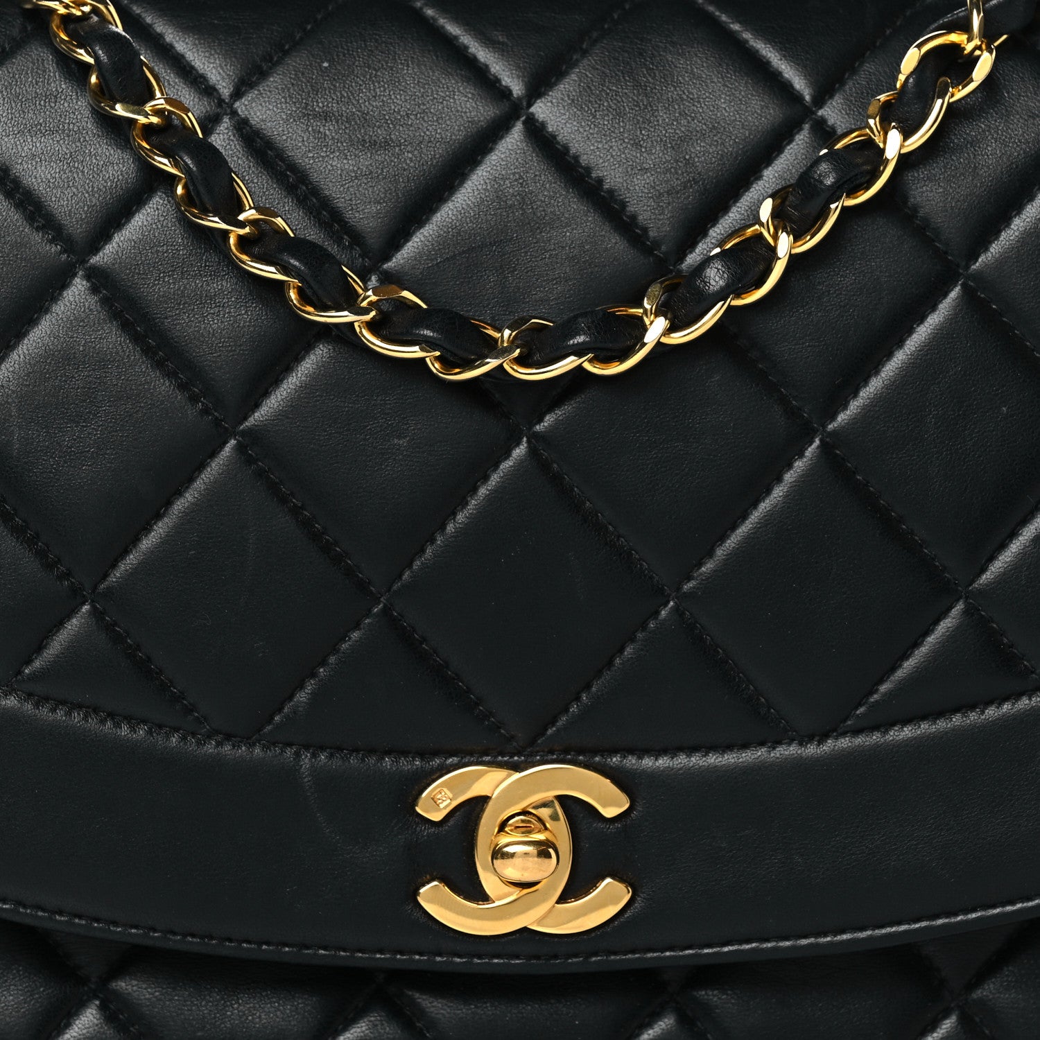 Chanel Lambskin Quilted Medium Single Flap Black 7 of 9