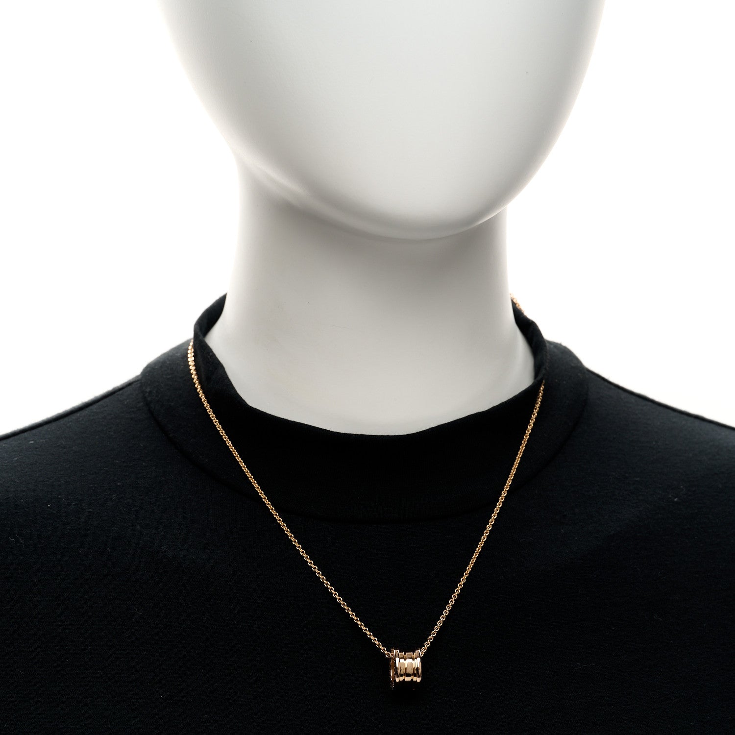 Bulgari 18K Rose Gold B.Zero1 Pendant Necklace 2 of 4