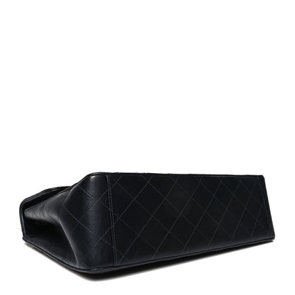 Chanel Lambskin Quilted XL Jumbo Single Flap Black 4 of 11