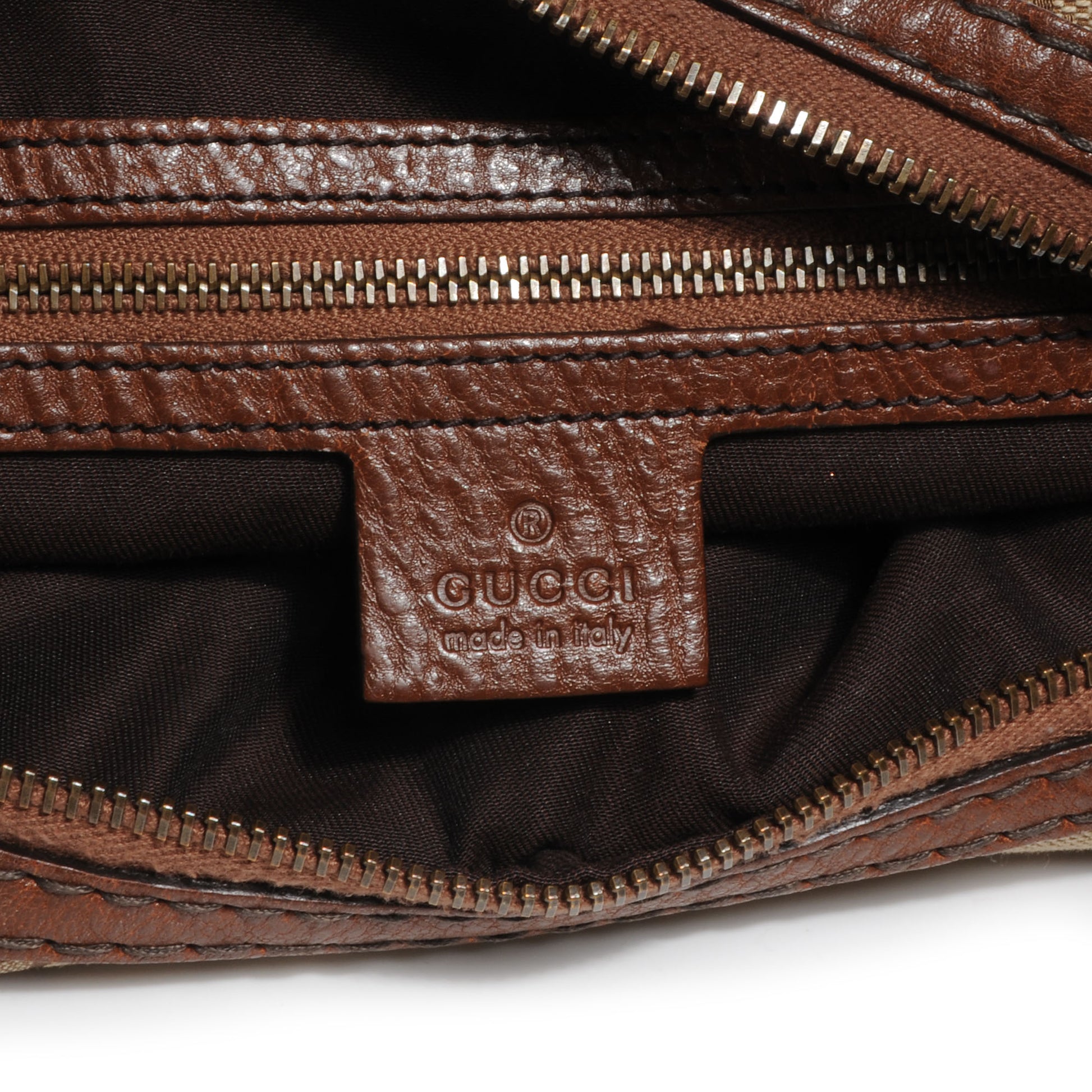 Gucci Monogram Medium Jockey Hobo Brown 6 of 8