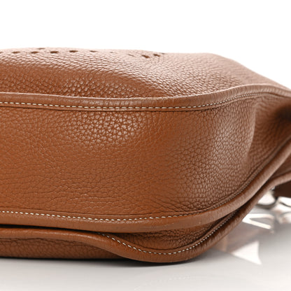 Hermes Taurillon Clemence Evelyne III PM Gold 10 of 13