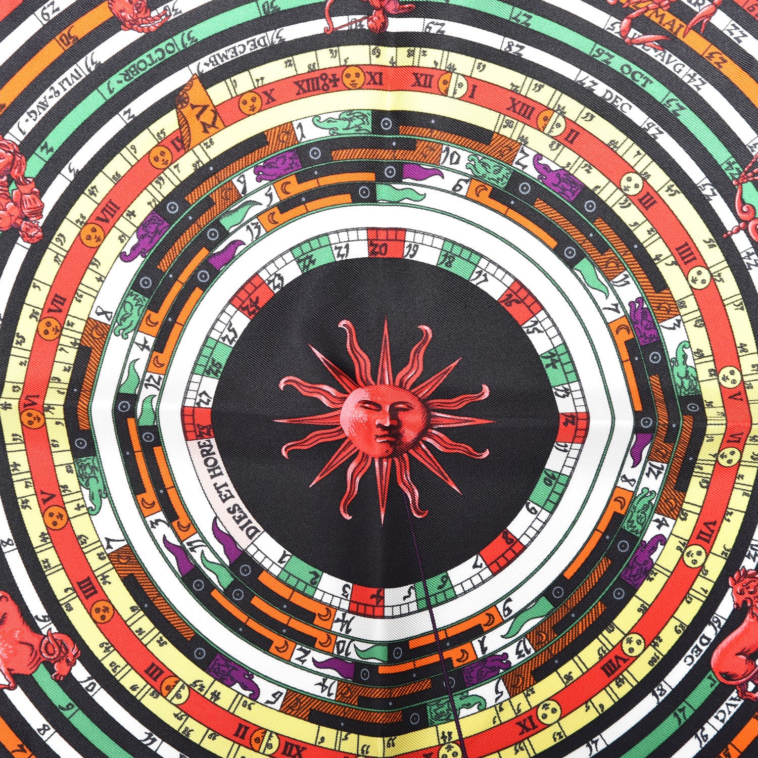 Hermes Silk Astrologie Pocket Square Scarf 2 of 5
