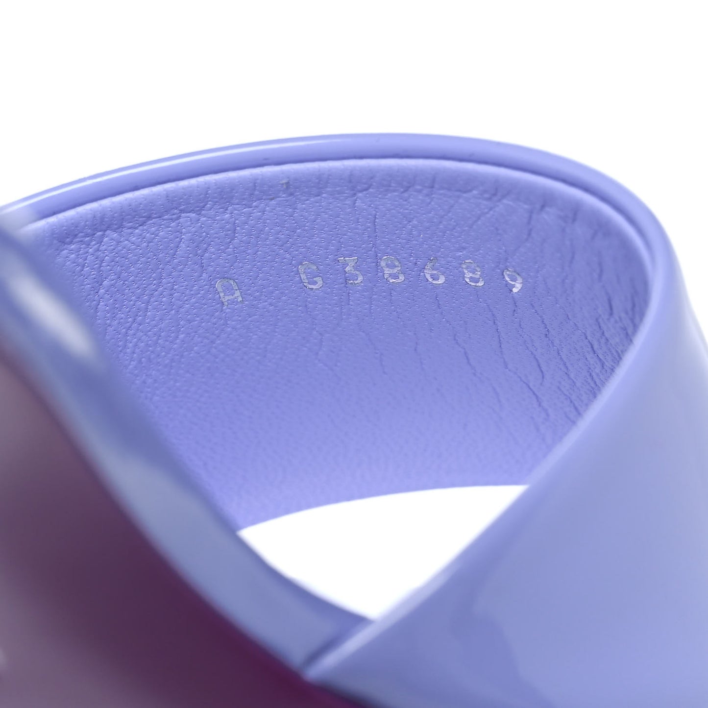 Patent Calfskin CC Mules 36 Light Purple Dark Purple
