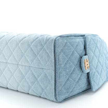 Chanel Washed Denim Quilted Medium Chanel 25 Handbag Blue 11 of 11