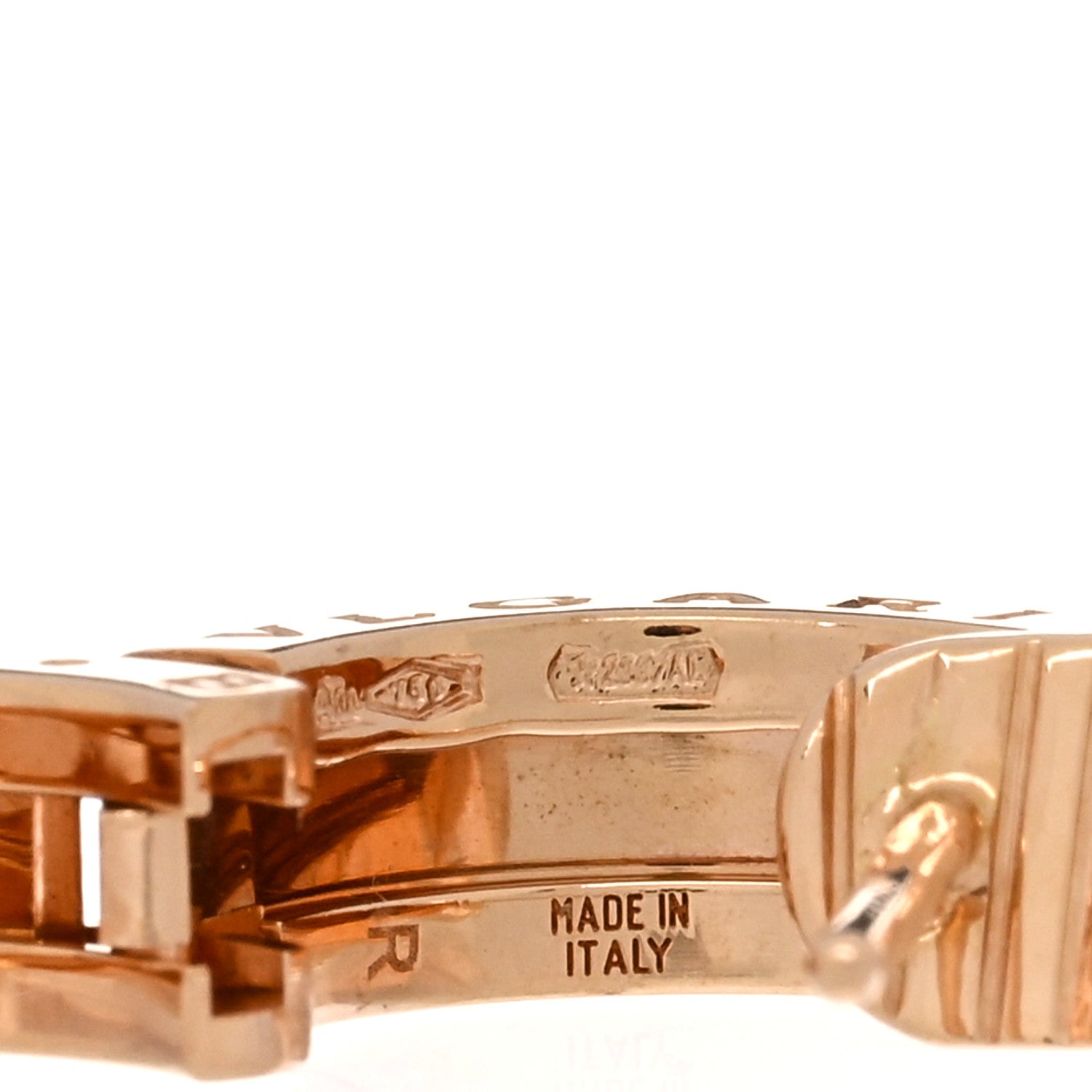 Bulgari 18K Rose Gold Small B.Zero1 Hoop Earrings 4 of 5