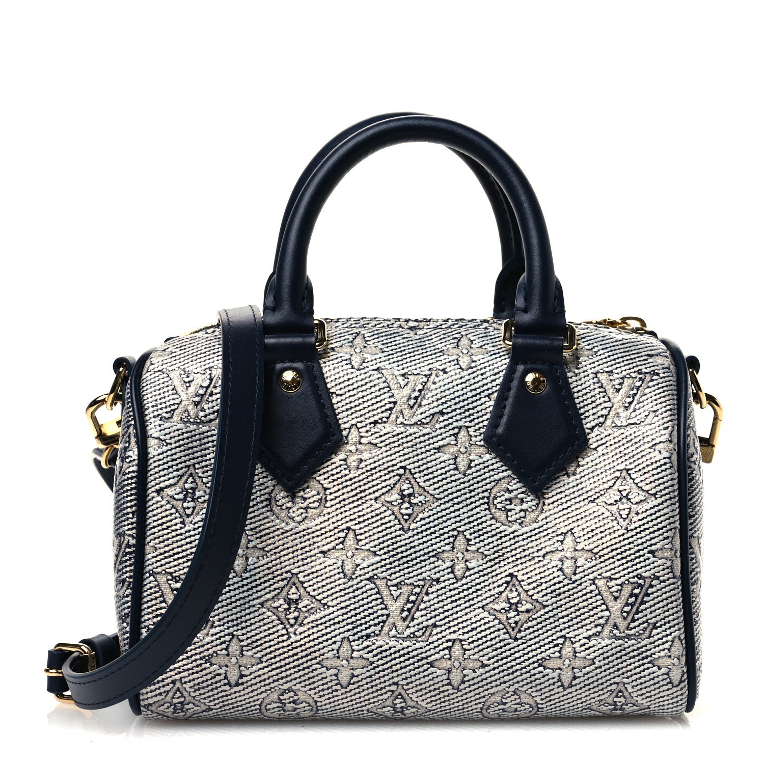 Louis Vuitton Monoglam Speedy Bandouliere 20 Blue 1 of 10