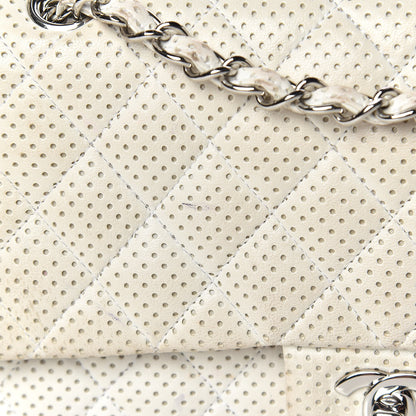 Chanel Lambskin Perforated Medium Double Flap White 18 of 26