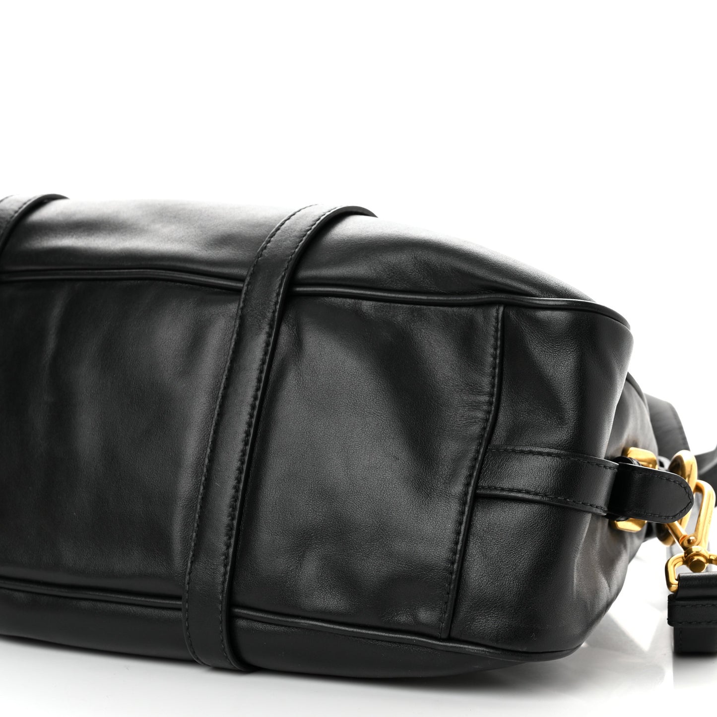 Soft Calf Shopping Satchel Black