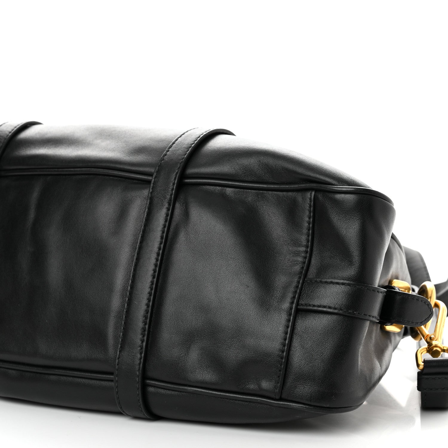 Prada Soft Calf Shopping Satchel Black 10 of 10