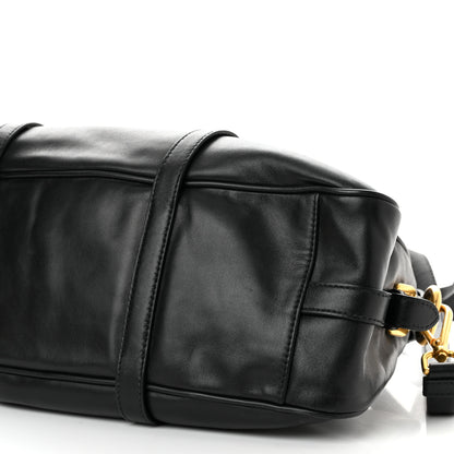 Prada Soft Calf Shopping Satchel Black 10 of 10