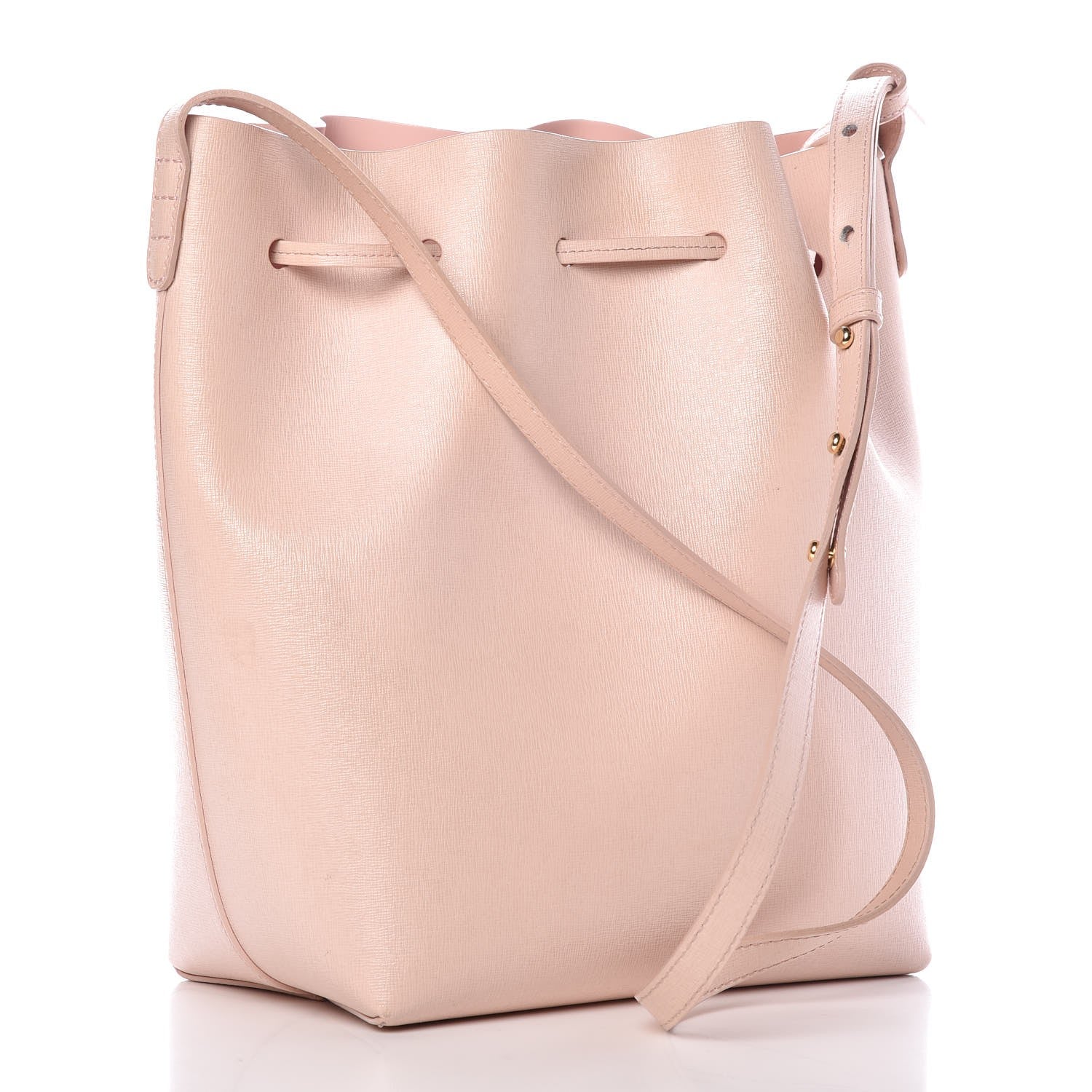 Mansur Gavriel Saffiano Bucket Bag Rosa 4 of 10