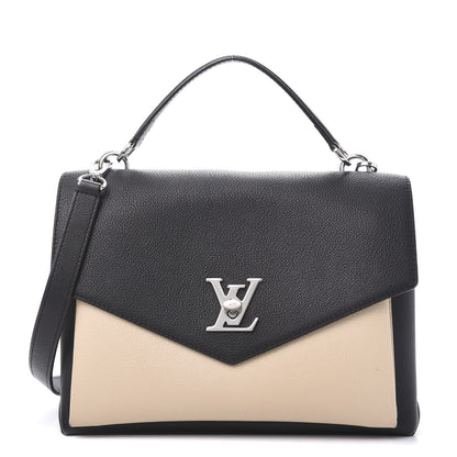 Louis Vuitton Soft Calfskin My Lockme Top Handle Vanille Black 1 of 15