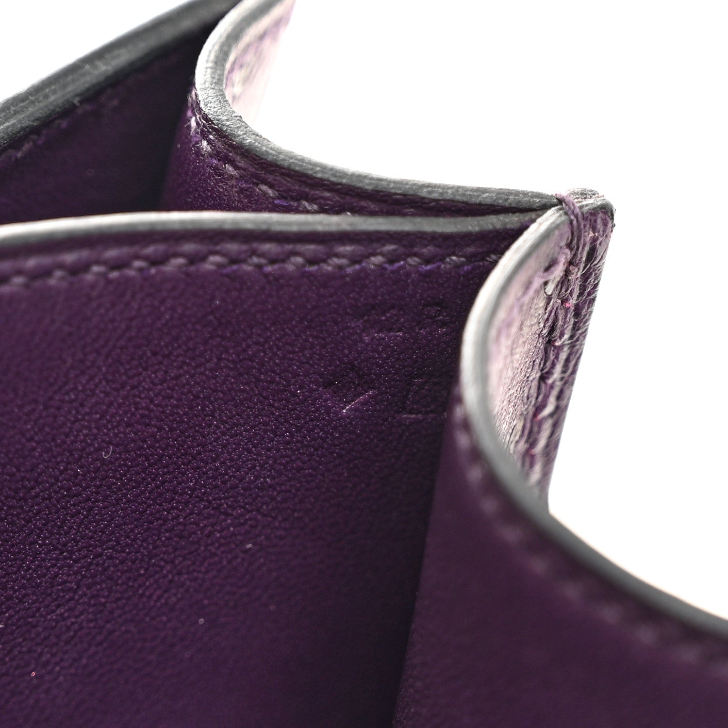 Hermes Ostrich Constance 24 Violine 7 of 11