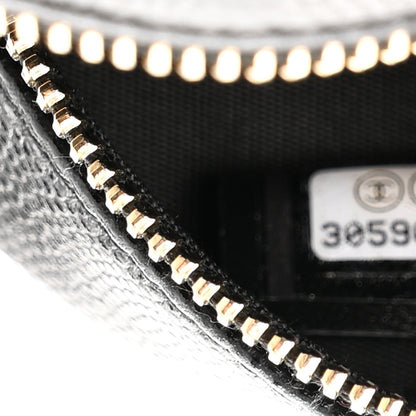 Chanel Caviar Quilted French New Wave Round Clutch With Chain Black 10 of 11