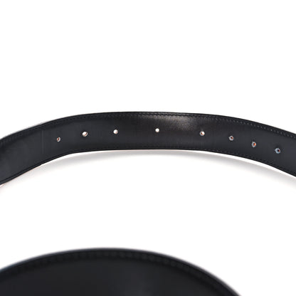 Hermes Box Togo 32mm H Belt 95 Black Orange 4 of 6
