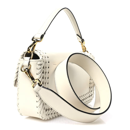 Fendi Vitello King Ceylon Woven Baguette White Ice 3 of 10