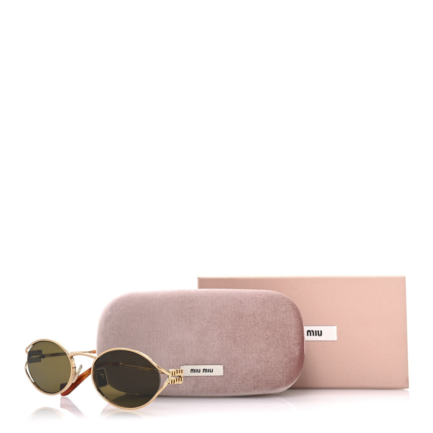 Miu Miu Metal Oval Sunglasses SMU52Y Tortoise 9 of 9