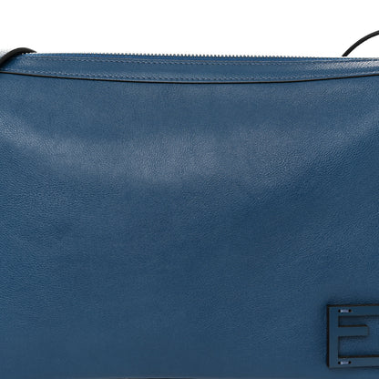 Fendi Vitello Medium Simply Fendi Shoulder Bag Blue 8 of 10