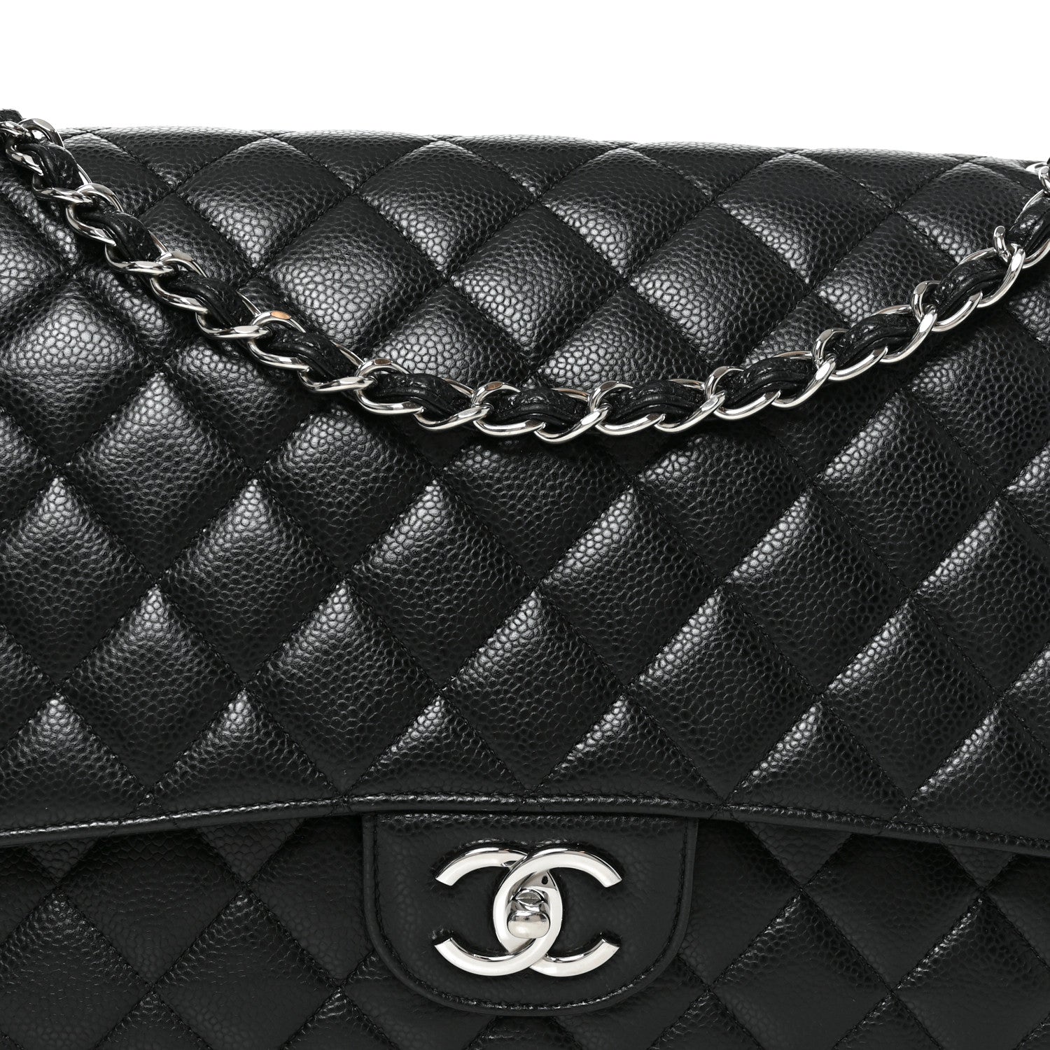 Chanel Caviar Quilted Maxi Double Flap Black 7 of 9