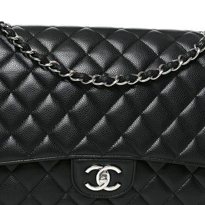 Chanel Caviar Quilted Maxi Double Flap Black 7 of 9
