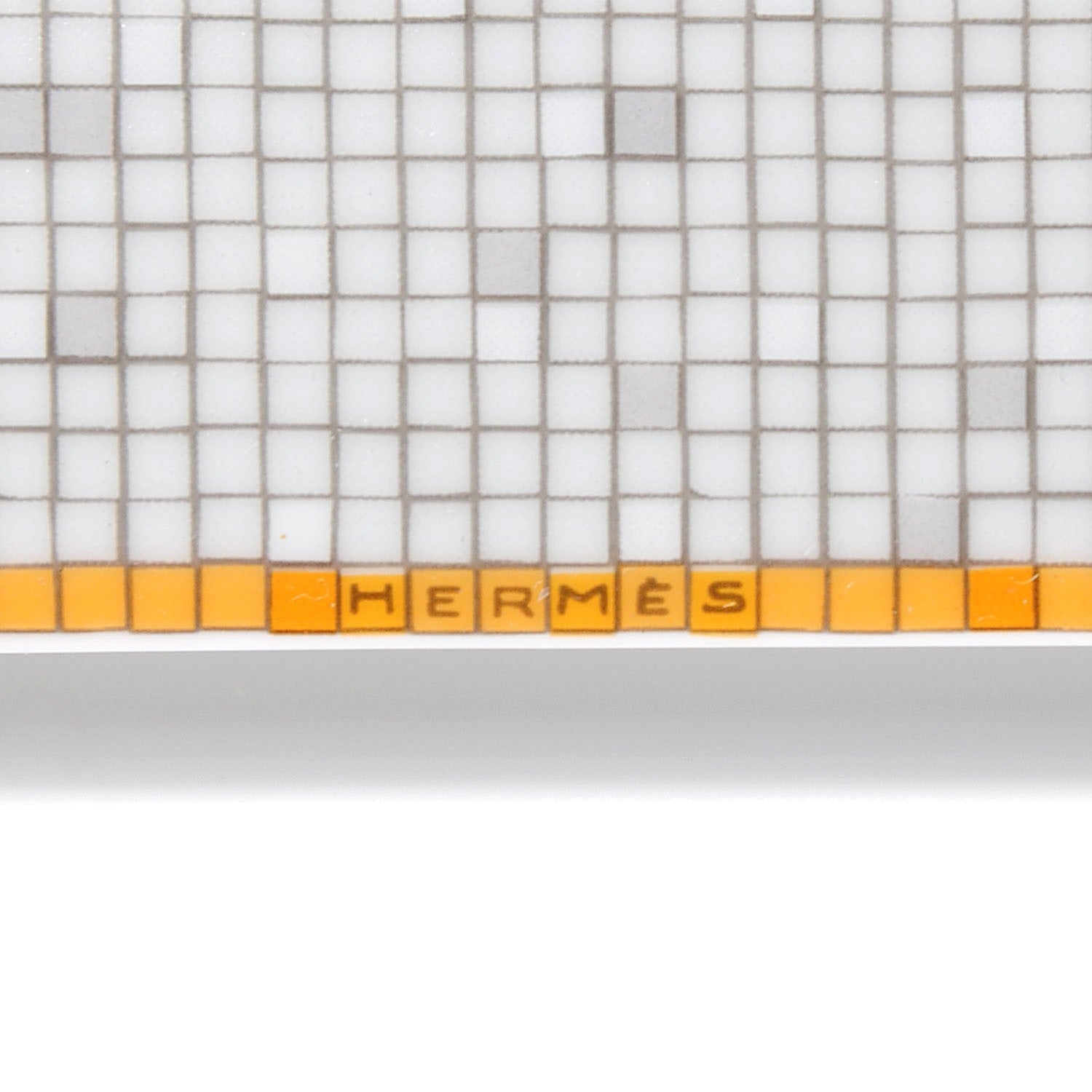Hermes Porcelain Mosaique au 24 Square Plate Gift Box 3 of 11