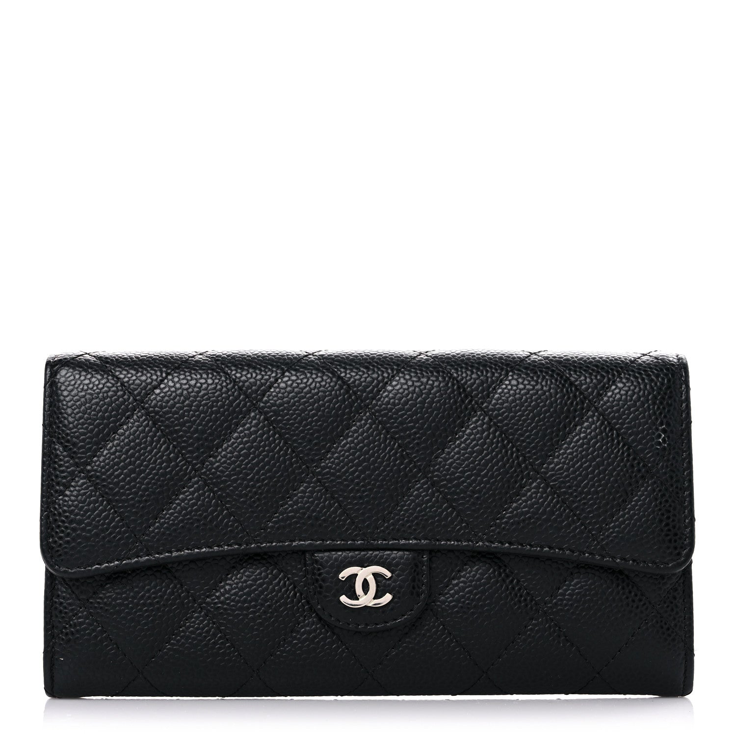 Chanel Caviar Quilted Large Flap Wallet Black 1 of 12