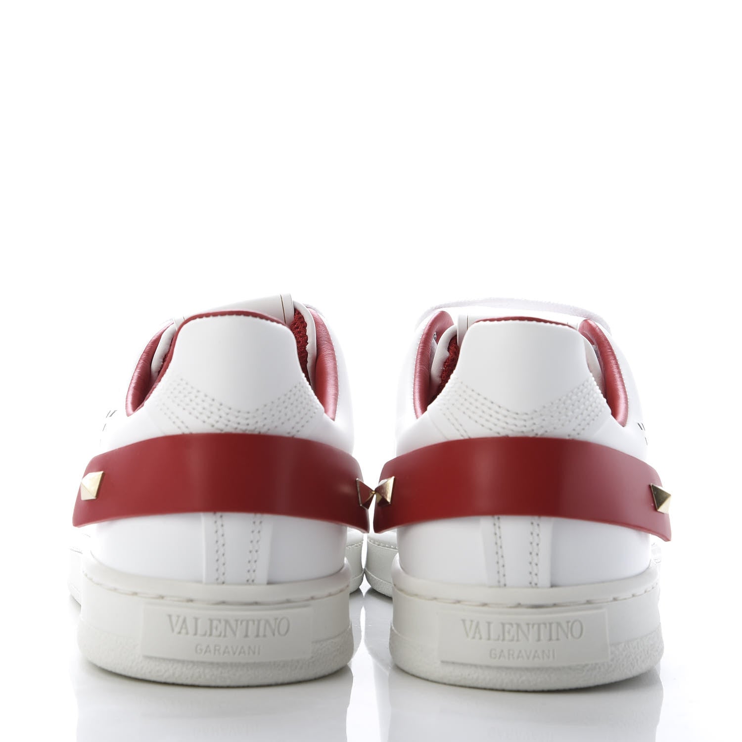 Valentino Garavani Calfskin Womens Backnet Sneakers 37 White Rosso Valentino 6 of 10