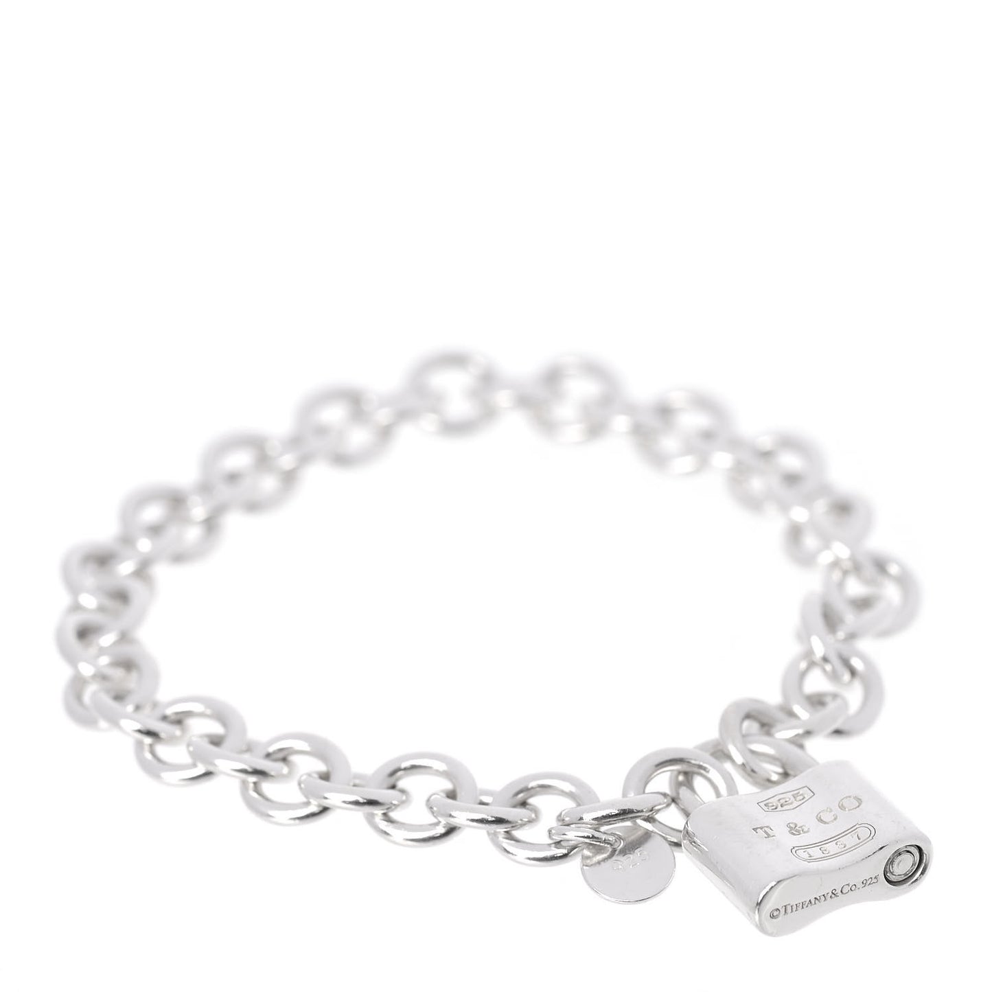 Sterling Silver 1837 Lock Charm Bracelet