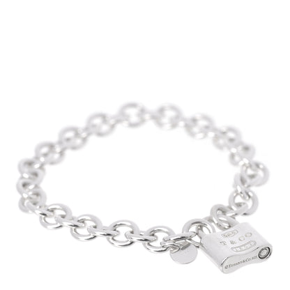 Tiffany Sterling Silver 1837 Lock Charm Bracelet 1 of 8