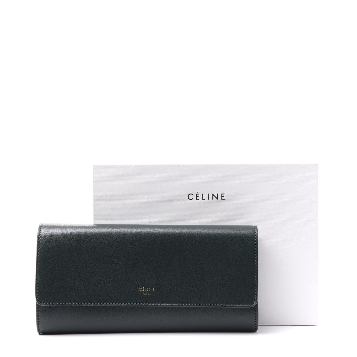 Lambskin Large Flap Wallet Emerald