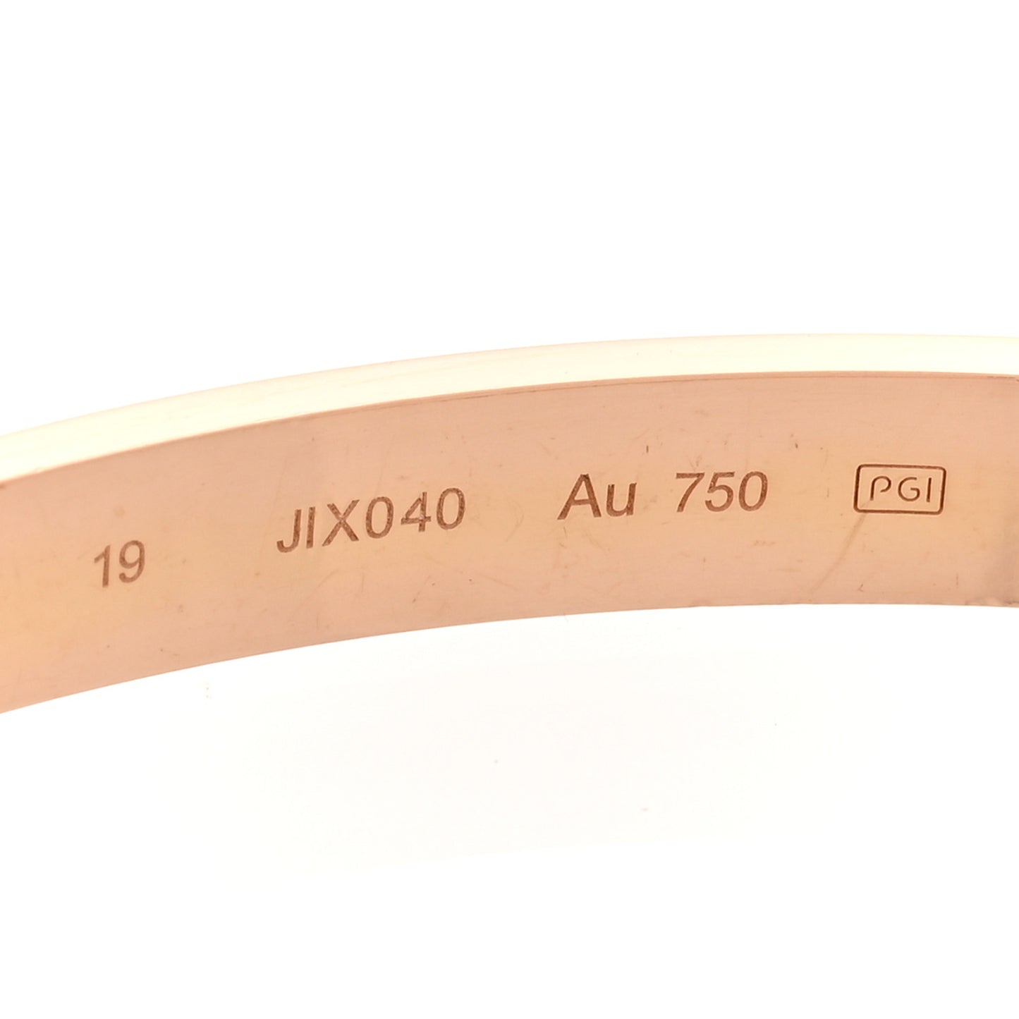 18K Pink Gold 4 Diamond LOVE Bracelet 19