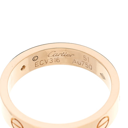 Cartier 18K Yellow Gold Diamond 4mm LOVE Wedding Band Ring 51 5.75 4 of 5