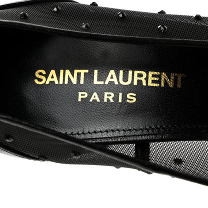 Saint Laurent Rhinestone Mesh 105 Anja Pumps 36.5 Black 6 of 7